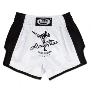 Fairtex K1 / Thai šortai Slim Cut - White