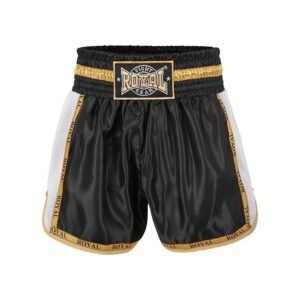 Royal šortai Muay Thai / Kickboxing Trunks - Mesh - Black/White