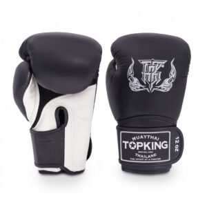 Top King bokso pirštinės - Super Air Double - Black/White
