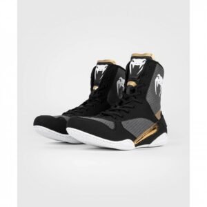 Venum bokso bateliai Elite - Black/White/Gold