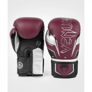 Venum bokso pirštinės Elite Evo - Burgundy/Silver