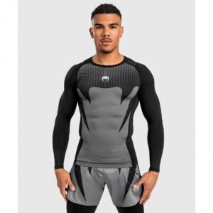 Venum MMA/imtynių marškinėliai Attack - Black/Grey